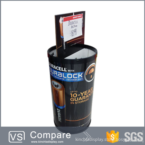 Innovative Battery Shape Cardboard Dump Bin Display For Store Promotion